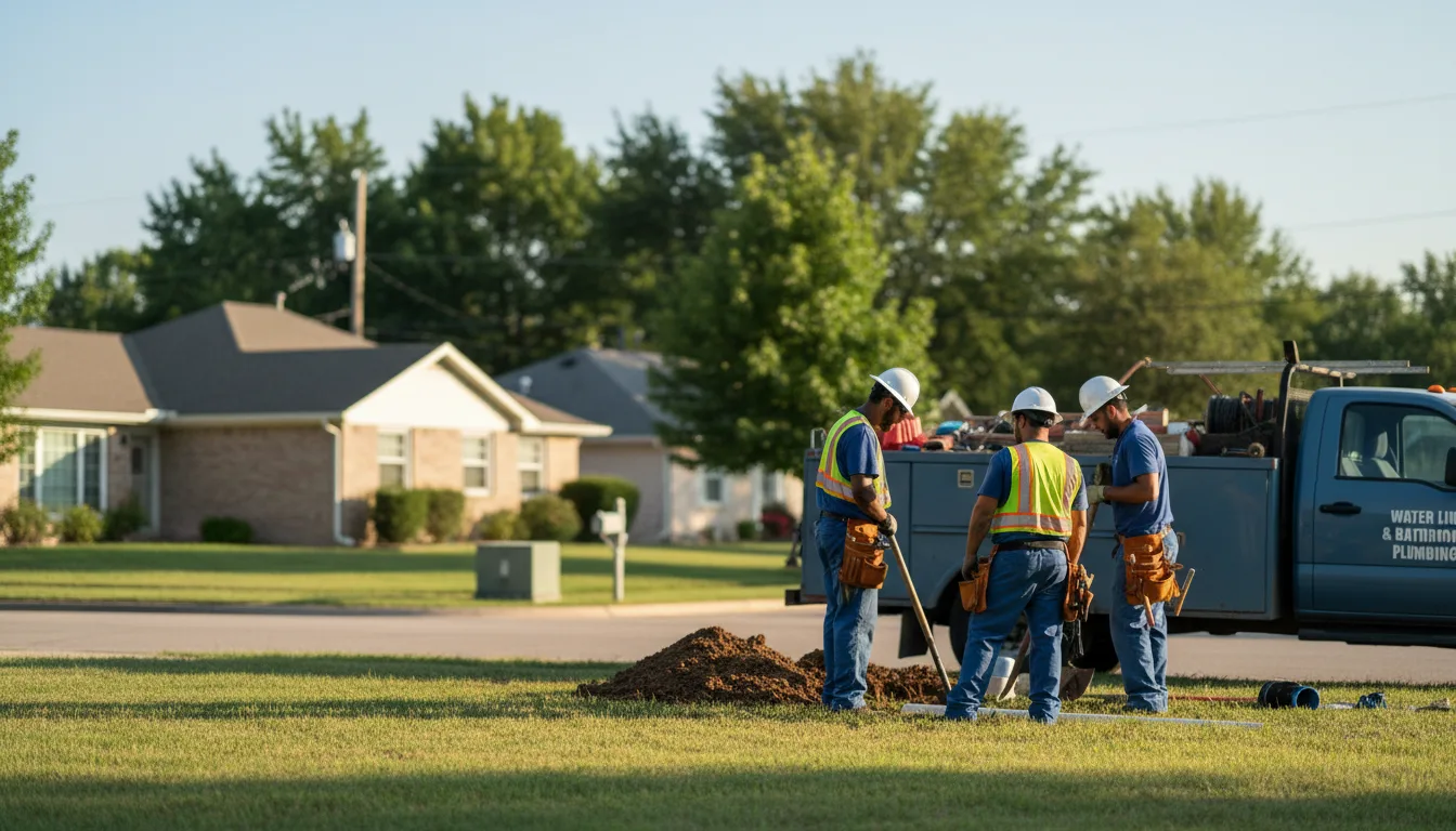 Residential water line and bathroom plumbing service in Rushville, OH
